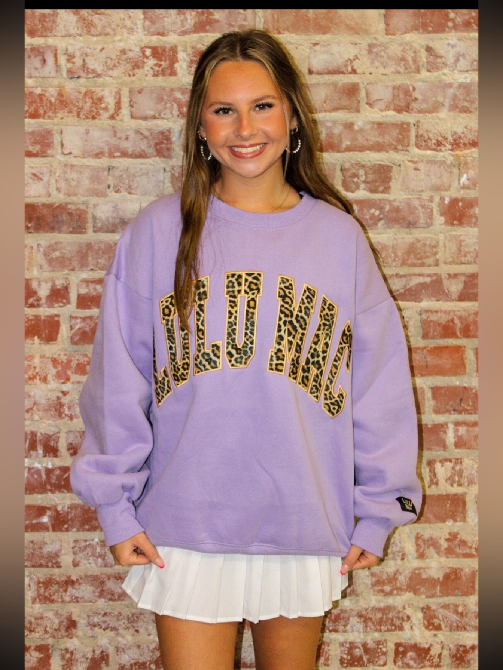 Lulu Mac Lavender Leopard Sweatshirt